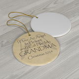 Angel Memorial Ornament - Grandma in Heaven