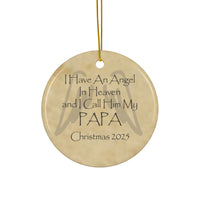 Angel PaPa in Heaven Christmas Memorial Ornament