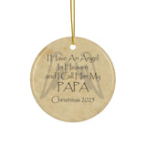 Angel PaPa in Heaven Christmas Memorial Ornament