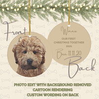 Pet Memorial with Photo - Christmas Memorial Ornament