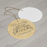 Angel Grandpa in Heaven Christmas Memorial Ornament