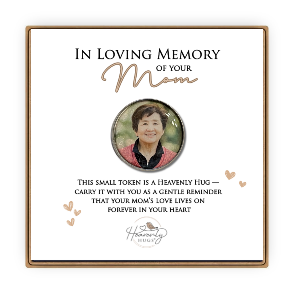 Photo Memorial Pocket Token Mom - Sympathy Gift for Man