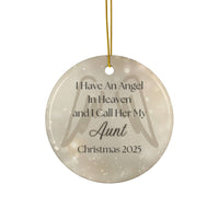Aunt in Heaven Angel Christmas Memorial Ornament