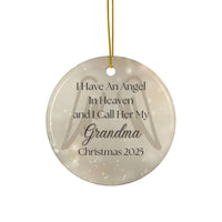 Grandma in Heaven Angel Christmas Memorial Ornament