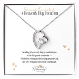 Loss of Son Remembrance Heart Necklace with Message Card