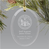 us army memorial personalized glass ornament military remembrance gift remember me gifts gift boutique online