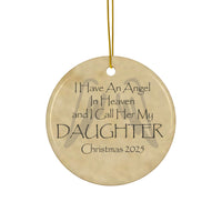 Angel Daughter in Heaven Christmas Memorial Ornament