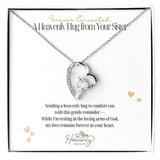 Loss of Sister Memorial Necklace with Heart