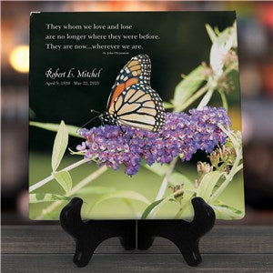 personalized memorial canvas with butterfly sympathy photo wall art remembrance gift remember me gifts online 