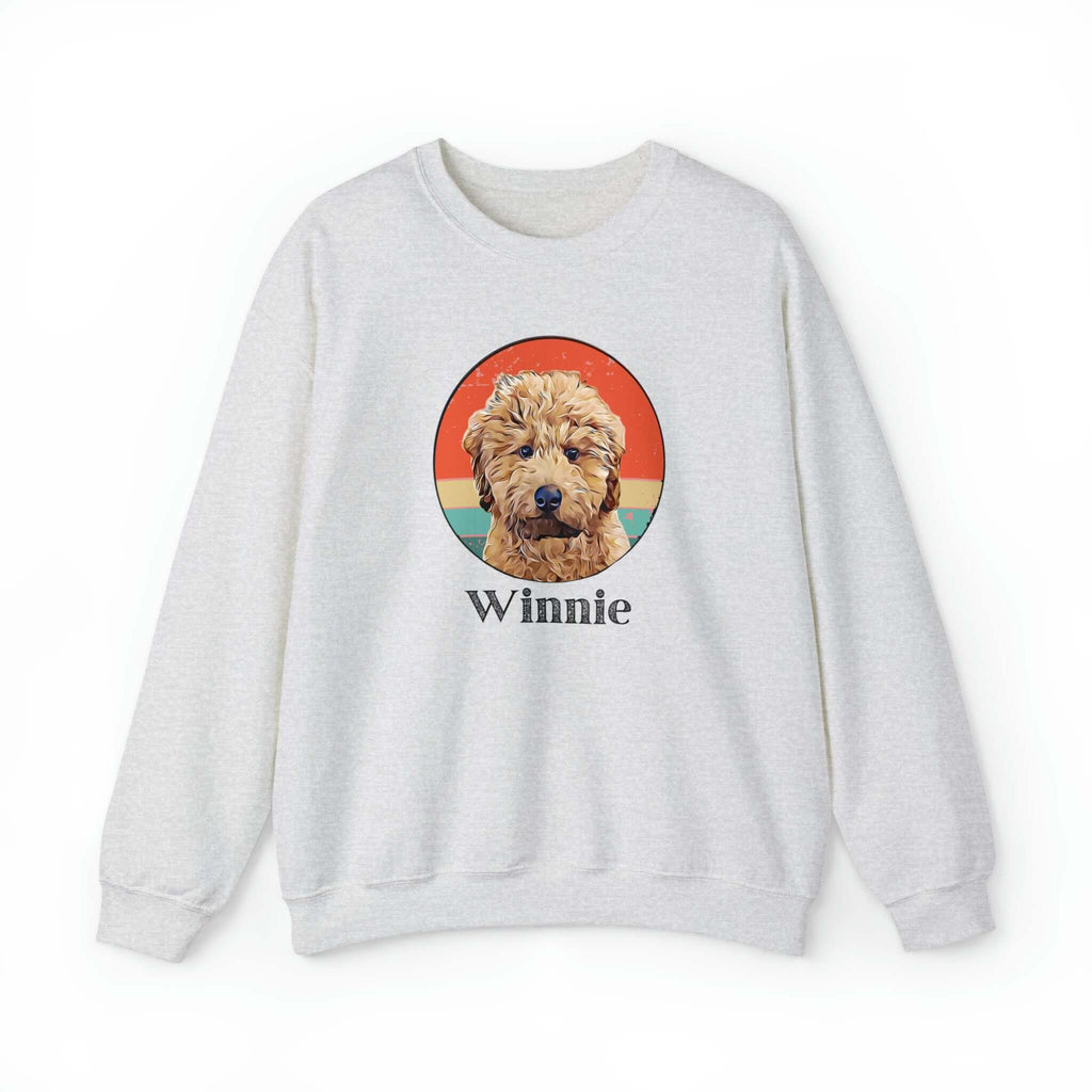 custom pet crewneck, cartoon pet pictures, doodle gifts, personalized pet hoodie white
