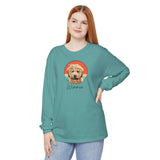 Cartoon Pet Tshirt Unisex Garment-dyed Long Sleeve T-Shirt