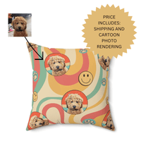 Cartoon Pet Pillow Custom Personalized Photo Gifts for Pet Lovers