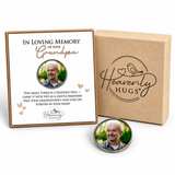 Photo Memorial Pocket Token Grandpa - Sympathy Gift for Man