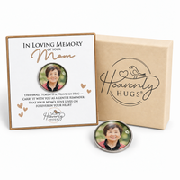 Photo Memorial Pocket Token Mom - Sympathy Gift for Man
