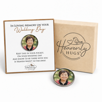 Wedding Memorial - Memorial Charm for Groom Pocket Token Mom
