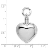 Ash Holder Heart Sterling Silver Cremation Urn Pendant