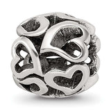 Sterling Silver Reflections Compatible Charm Heart Bead