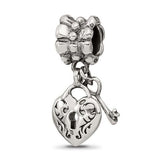 Compatible Charm Reflections Heart and Key Dangle Bead