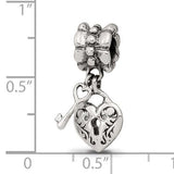 Compatible Charm Reflections Heart and Key Dangle Bead