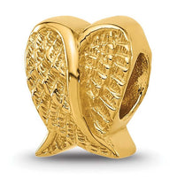 Gold-plated Angel Wings Bead Memorial Charms for Bracelet