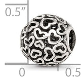 Sterling Silver Reflections Hearts Bali Bead Compatible Charm