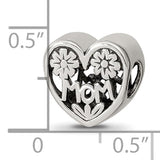 Mom Heart Bead Pandora Compatible Memorial Charms for Bracelet