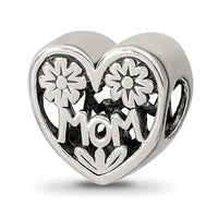 Mom Heart Bead Pandora Compatible Memorial Charms for Bracelet