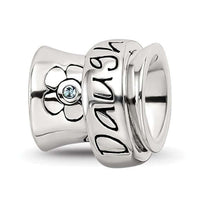 Crystals Spinner Daughter Compatible Bead Memorial Charm for Bracelet