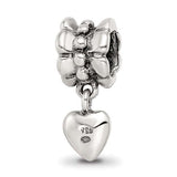 Sterling Silver Reflections Puffed Heart Compatible Charm