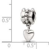 Sterling Silver Reflections Puffed Heart Compatible Charm