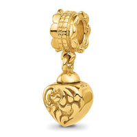 Gold-plated Reflections Heart Ash Compatible Charm