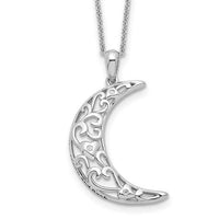 Love You To The Moon and Back Sterling Silver Necklace