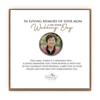 Wedding Memorial - Memorial Charm for Groom Pocket Token Mom
