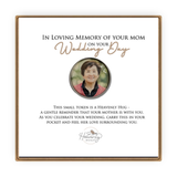Wedding Memorial - Memorial Charm for Groom Pocket Token Mom