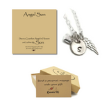 Sterling Silver Personalized Angel Son Remembrance Necklace