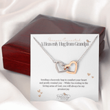 forever connected two heart cz necklace heavenly hugs display message card