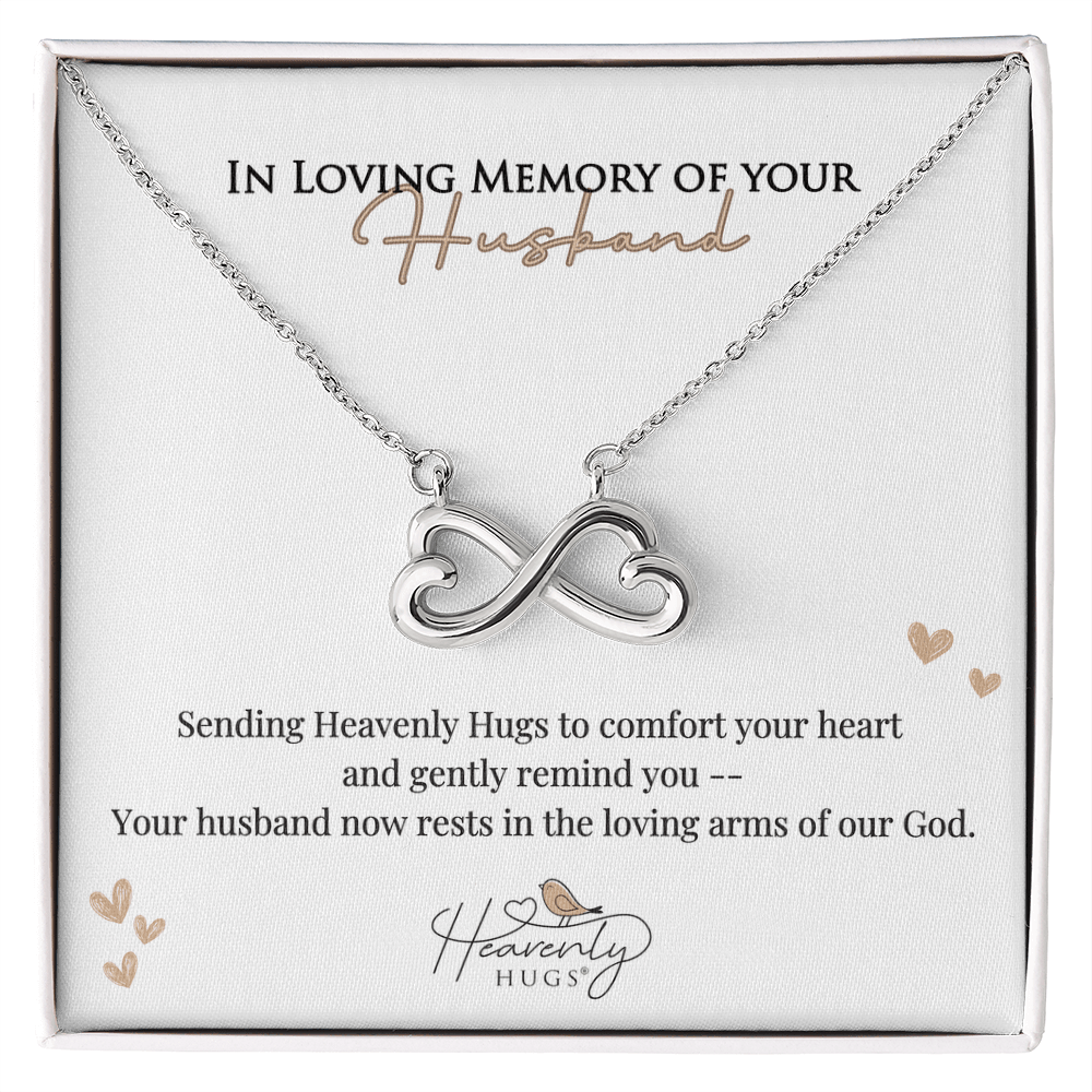 In Loving Memory of Husband |  Heavenly Hugs Infinity Necklace