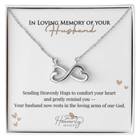 In Loving Memory of Husband |  Heavenly Hugs Infinity Necklace