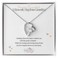 in memory of grandma necklace with sympathy gift card gift box from remember me gifts online handmade heavenly hugs