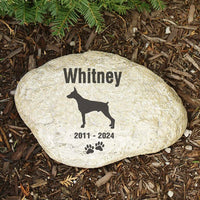 pet memorial gift for loss of dog personalized pet memorial garden stone remember me gifts Doberman Pinscher