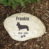 pet memorial gift for loss of dog personalized pet memorial garden stone remember me gifts Corgi Cardigan