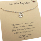 Do Roses Grow In Heaven Remembrance Necklace - Remember Me Jewelry