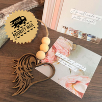 Heavenly Hugs Angel Wing Car Charm Grief Box