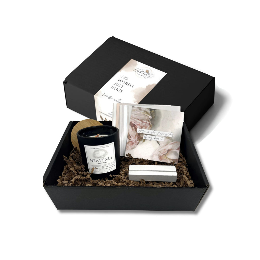 Christian Grief Message Cards and Memorial Candle Sympathy Box