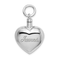 Ash Holder Heart Sterling Silver Cremation Urn Pendant