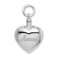 Ash Holder Heart Sterling Silver Cremation Urn Pendant