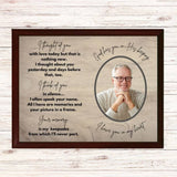 I Thought of You with Love Today Memorial Plaque - Personalized Memorial Gift