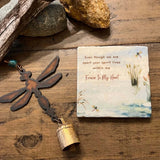 dragonfly memorial wind chime heavenly hugs grief gift box send a hug condolence for funeral with optional memorial bracelet and coaster with stand