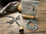 dragonfly memorial wind chime heavenly hugs grief gift box send a hug condolence for funeral with optional memorial bracelet and coaster with stand