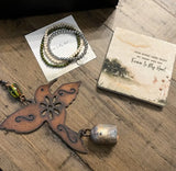 hummingbird memorial wind chime heavenly hugs grief gift box send a hug condolence for funeral with optional memorial bracelet and coaster with stand